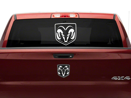 RAM Licensed by RedRock Large RAM Head Logo; White (03-18 RAM 2500)
