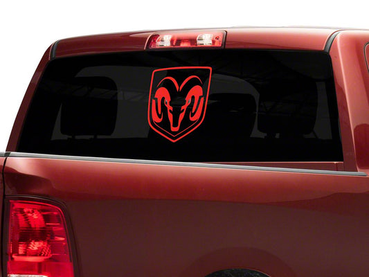 RAM Licensed by RedRock Large RAM Head Logo; Red (03-18 RAM 2500)