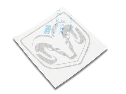 RAM Licensed by RedRock Small RAM Head Logo; Matte Black (03-18 RAM 2500)