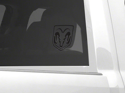 RAM Licensed by RedRock Small RAM Head Logo; Matte Black (03-18 RAM 2500)
