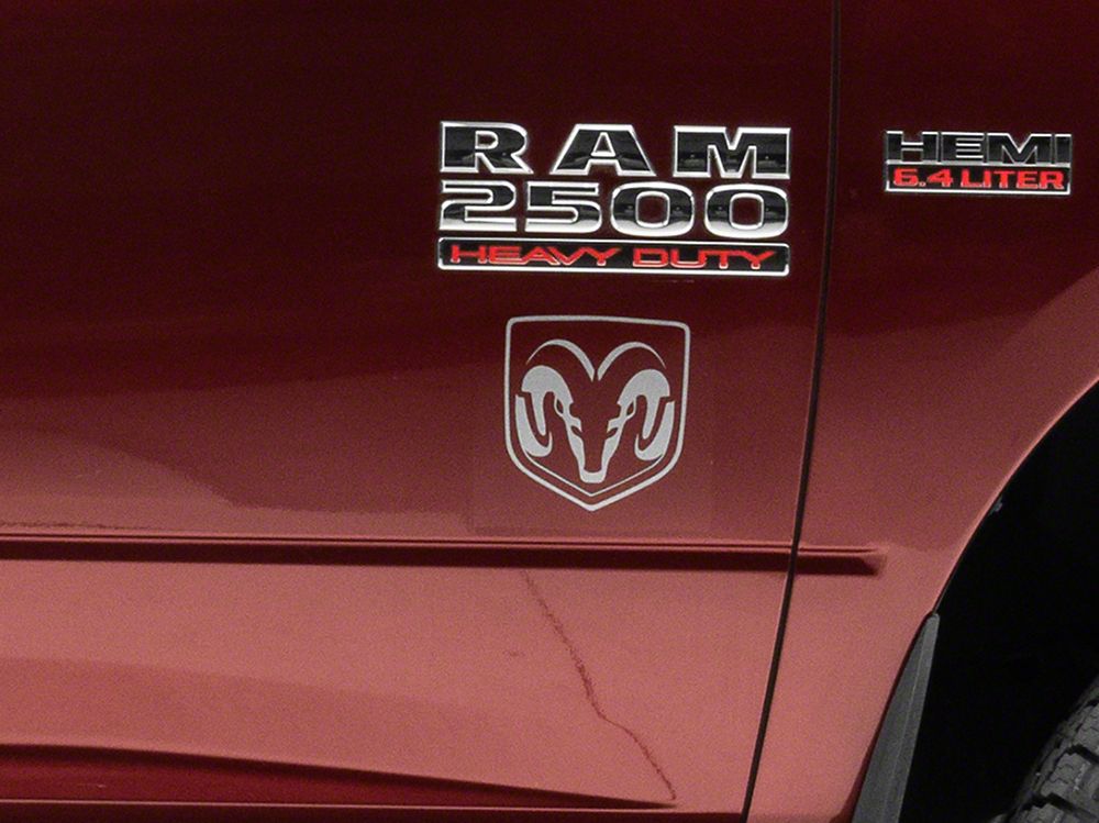 RAM Licensed by RedRock Small RAM Head Logo; Frosted (03-18 RAM 2500)