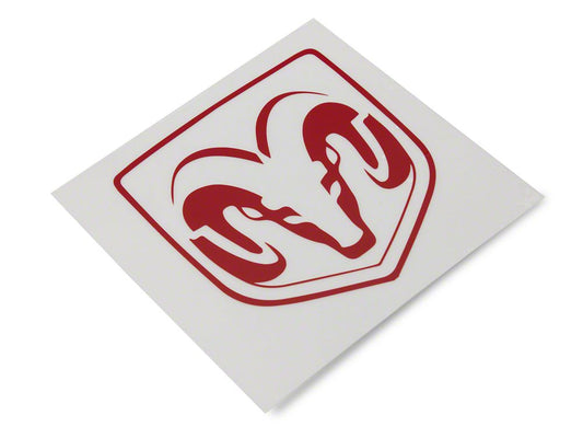 RAM Licensed by RedRock Small RAM Head Logo; Red (03-18 RAM 2500)