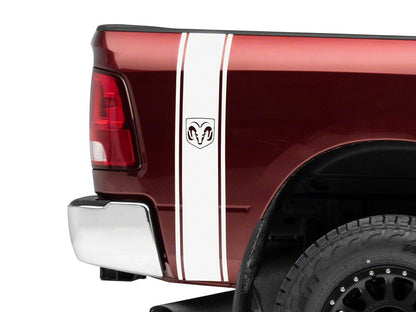 RAM Licensed by RedRock RAM Head Vertical Stripe; White (03-18 RAM 2500)