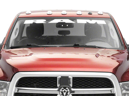 RAM Licensed by RedRock RAM Windshield Banner; White (03-18 RAM 2500)