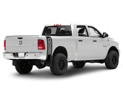 RAM Licensed by RedRock Power Wagon Rear Vertical Stripe; Matte Black (03-24 RAM 2500)