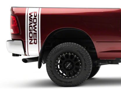 RAM Licensed by RedRock Power Wagon Rear Vertical Stripe; White (03-24 RAM 2500)