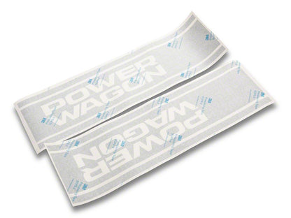 RAM Licensed by RedRock Power Wagon Rear Vertical Stripe; Silver (03-24 RAM 2500)