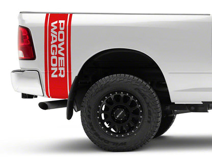 RAM Licensed by RedRock Power Wagon Rear Vertical Stripe; Red (03-24 RAM 2500)