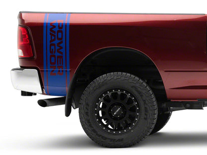 RAM Licensed by RedRock Power Wagon Rear Vertical Stripe; Blue (03-24 RAM 2500)