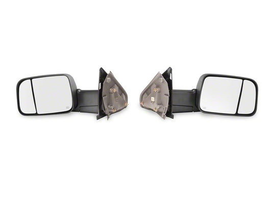 RedRock Powered Heated Towing Mirrors; Black (03-09 RAM 2500)