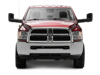 RedRock Powered Heated Towing Mirrors with Smoked Turn Signals; Black (10-18 RAM 2500)