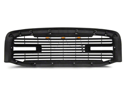 RedRock Boss Upper Replacement Grille with LED DRL; Matte Black (06-09 RAM 2500)