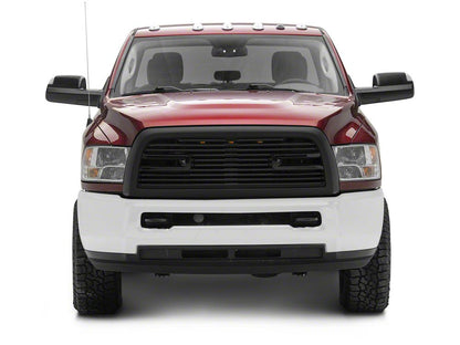 RedRock Boss Upper Replacement Grille with LED DRL; Matte Black (10-18 RAM 2500)