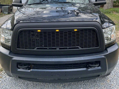 RedRock Baja Upper Replacement Grille with LED Lighting; Matte Black (10-12 RAM 3500)