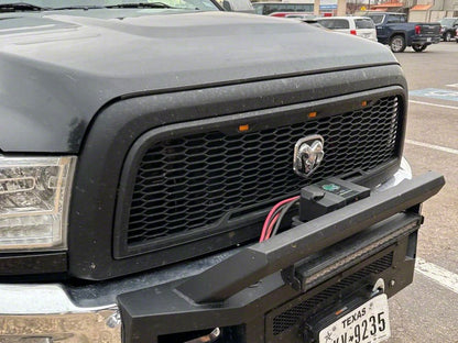 RedRock Baja Upper Replacement Grille with LED Lighting; Matte Black (10-12 RAM 2500)