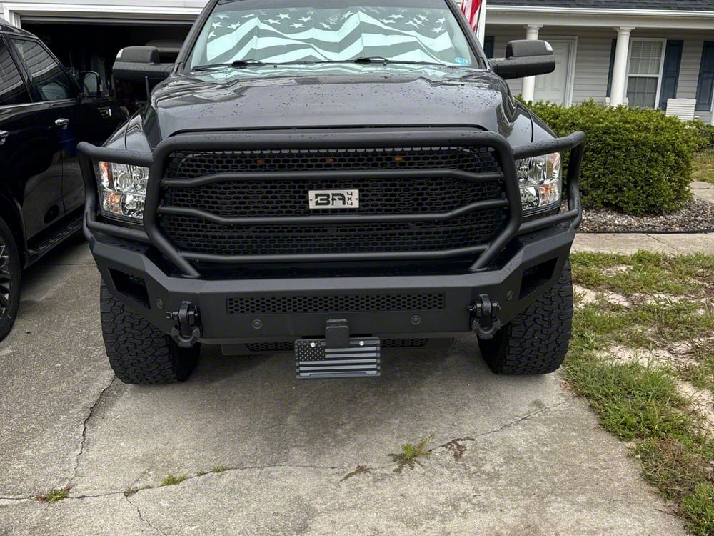 RedRock Baja Upper Replacement Grille with LED Lighting; Matte Black (10-12 RAM 2500)
