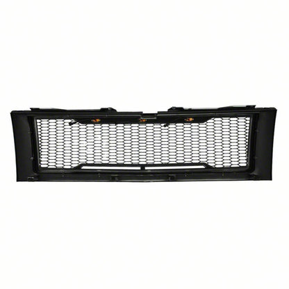 RedRock Impulse Upper Replacement Grille with Amber LED Lights; Matte Black (07-10 Silverado 2500 HD)