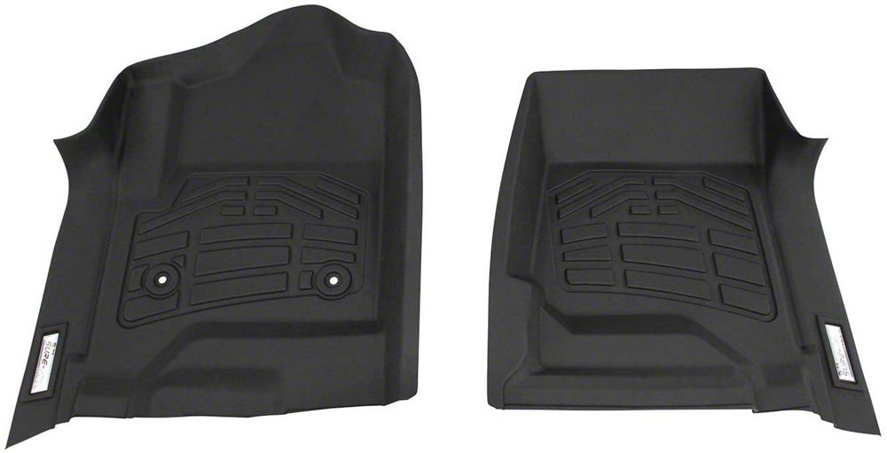 RedRock Sure-Fit Front Floor Liners; Black (15-19 Silverado 3500 HD)
