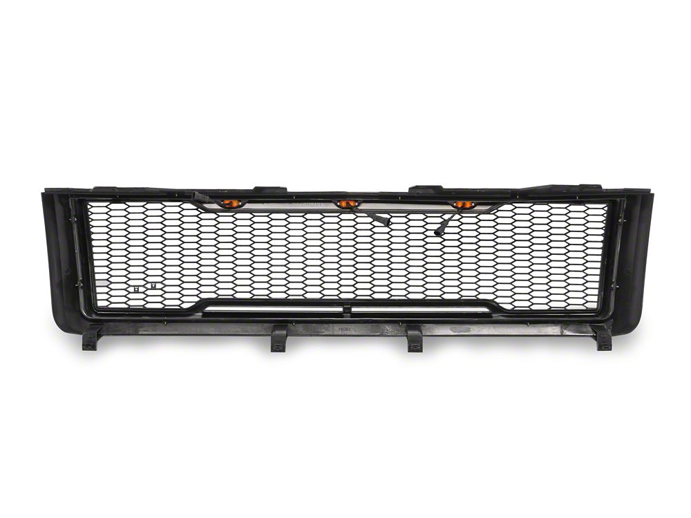 RedRock Baja Upper Replacement Grille with LED Lighting; Charcoal (11-14 Silverado 2500 HD)