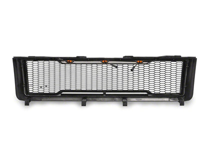 RedRock Baja Upper Replacement Grille with LED Lighting; Charcoal (11-14 Silverado 2500 HD)