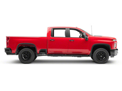 RedRock 6-Inch Oval Straight End Side Step Bars; Black (20-25 Silverado 2500 HD Crew Cab)