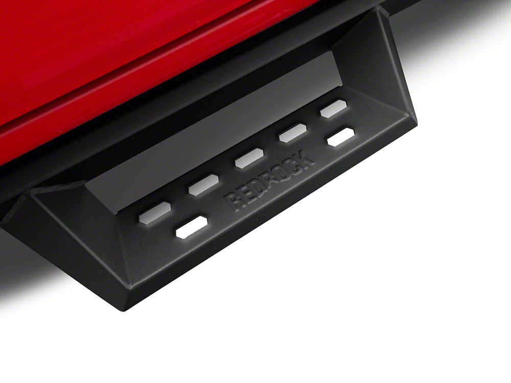 RedRock 4-Inch Drop TC1 Running Boards; Textured Black (20-25 Silverado 2500 HD Crew Cab)