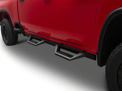 RedRock TC2 Drop Step Running Boards; Textured Black (20-25 Silverado 2500 HD Crew Cab)