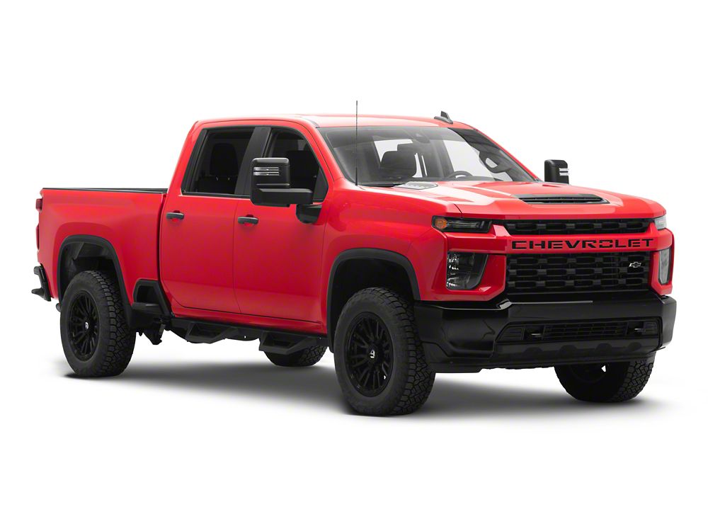 RedRock TC2 Drop Step Running Boards; Textured Black (20-25 Silverado 2500 HD Crew Cab)
