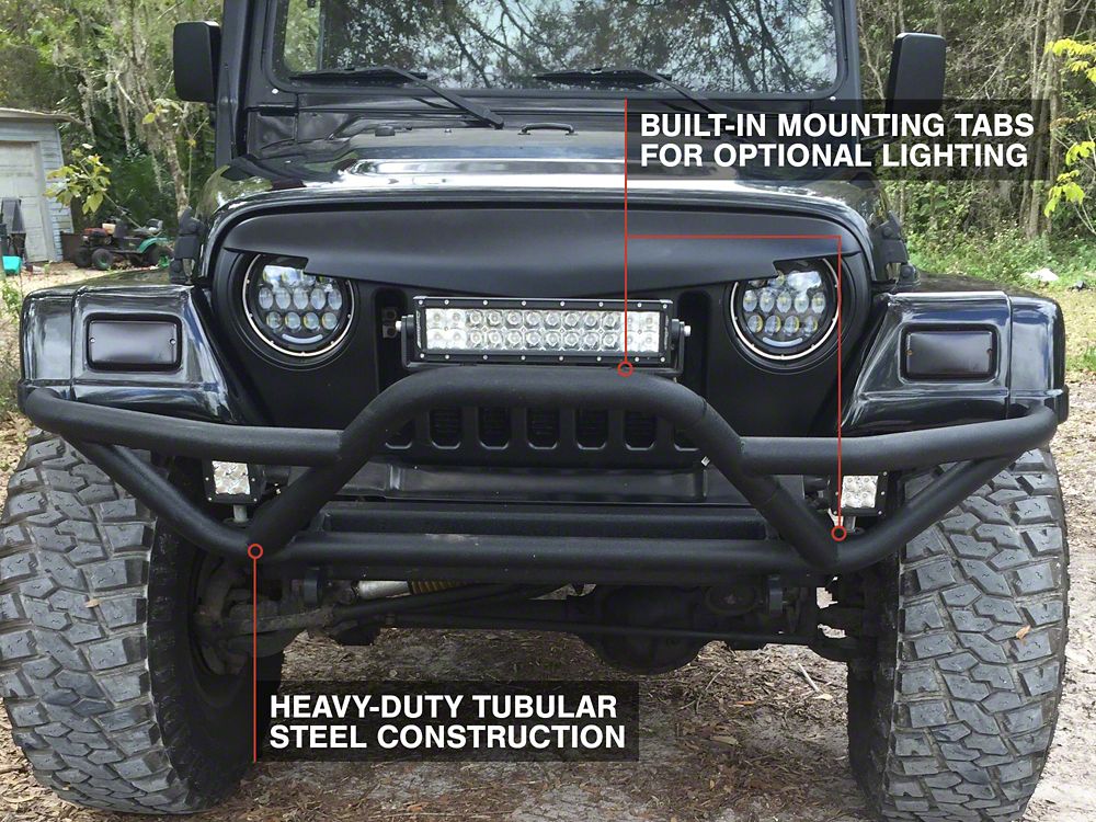 RedRock Rock Crawler Front Grille Guard; Textured Black (87-06 Jeep Wrangler YJ & TJ)