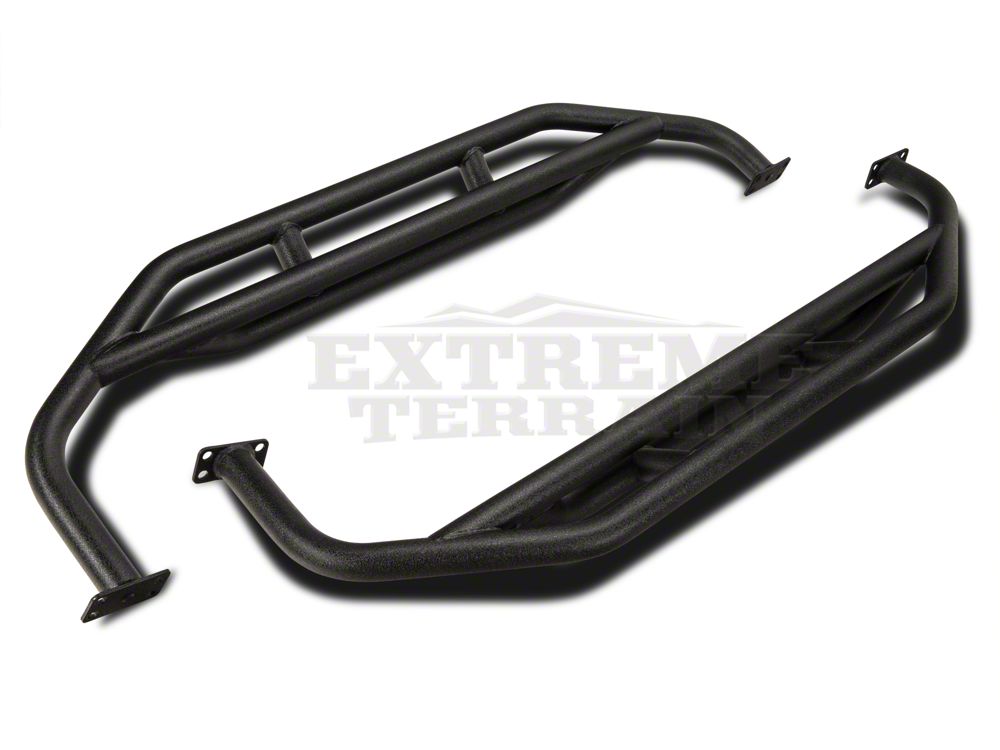 RedRock Side Armor; Textured Black (87-06 Jeep Wrangler YJ & TJ, Excluding Unlimited)