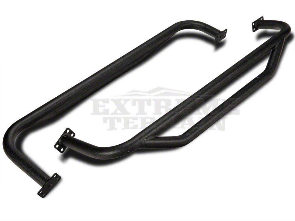 RedRock Rocker Guards; Textured Black (87-06 Jeep Wrangler YJ & TJ, Excluding Unlimited)