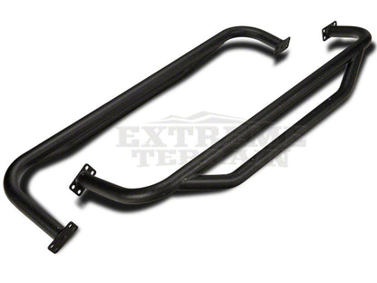 RedRock Rocker Guards; Textured Black (87-06 Jeep Wrangler YJ & TJ, Excluding Unlimited)