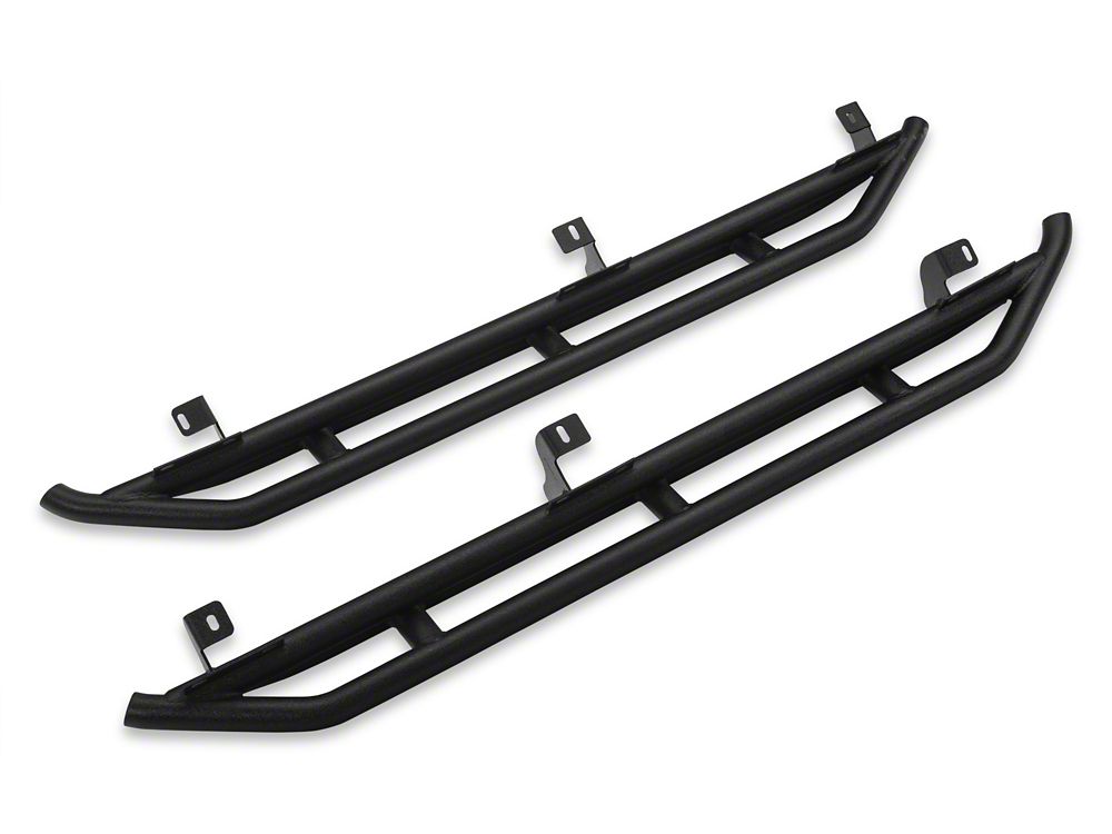 RedRock Side Armor; Textured Black (07-18 Jeep Wrangler JK 4-Door)