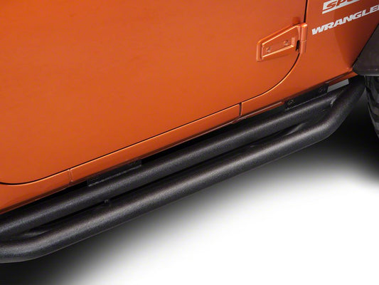 RedRock Side Armor; Textured Black (07-18 Jeep Wrangler JK 2-Door)