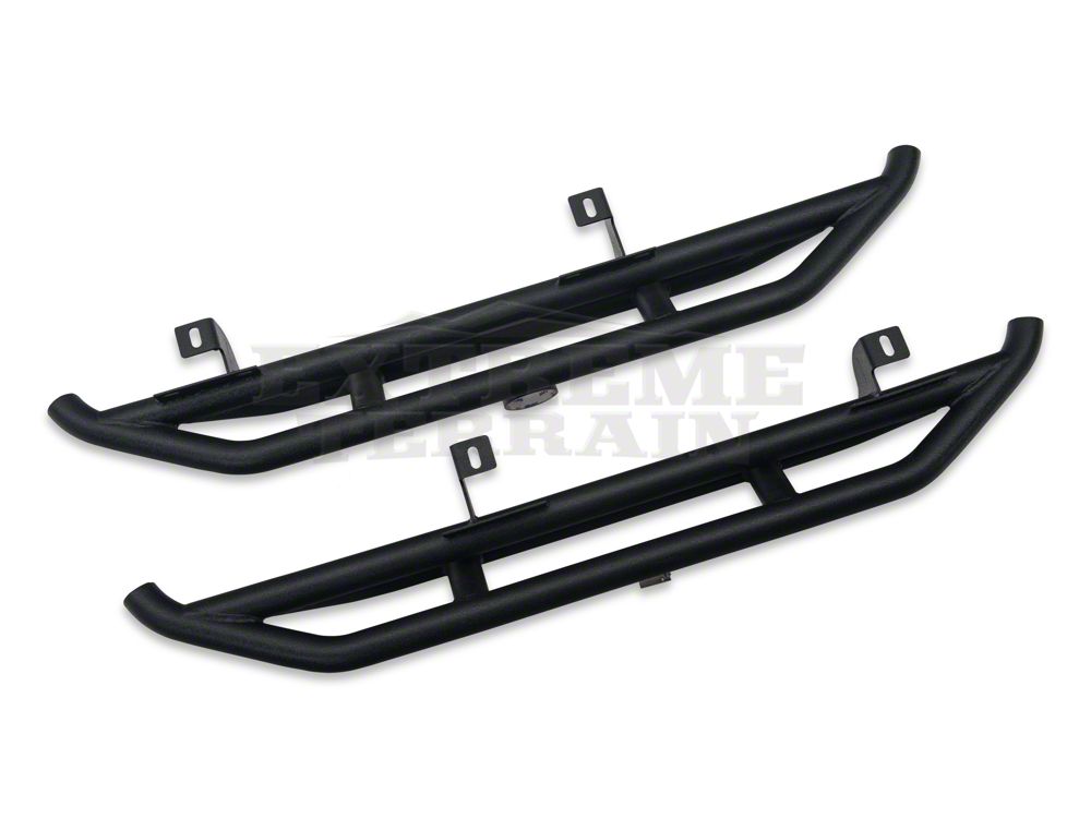 RedRock Side Armor; Textured Black (07-18 Jeep Wrangler JK 2-Door)
