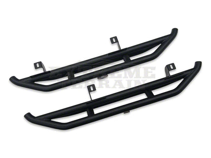 RedRock Side Armor; Textured Black (07-18 Jeep Wrangler JK 2-Door)