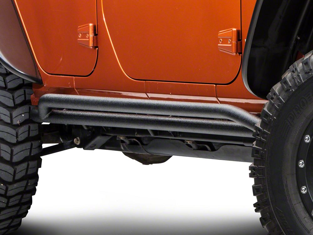 RedRock Rocker Guards; Textured Black (07-18 Jeep Wrangler JK 4-Door)