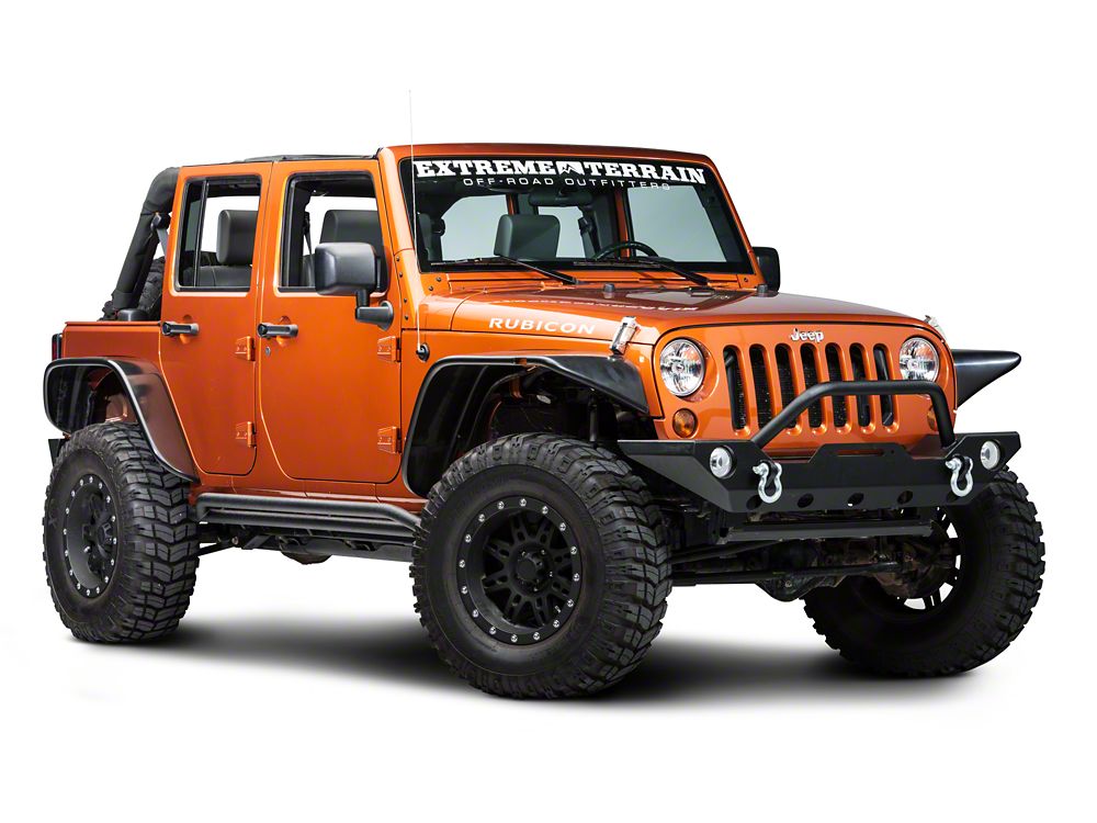 RedRock Rocker Guards; Textured Black (07-18 Jeep Wrangler JK 4-Door)