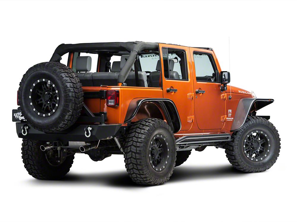 RedRock Rocker Guards; Textured Black (07-18 Jeep Wrangler JK 4-Door)