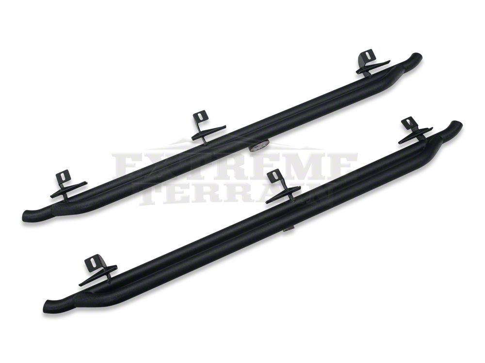 RedRock Rocker Guards; Textured Black (07-18 Jeep Wrangler JK 4-Door)
