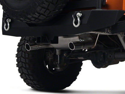 RedRock Dual Outlet Axle-Back Exhaust with Polished Tips (07-18 Jeep Wrangler JK)