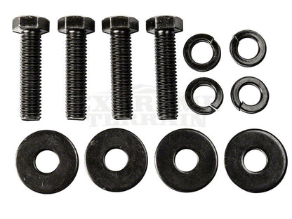 RedRock 3-Inch Round Side Step Bars; Semi-Gloss Black (87-06 Jeep Wrangler YJ & TJ, Excluding Unlimited)