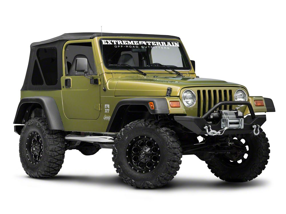 RedRock 3-Inch Round Side Step Bars; Stainless Steel (87-06 Jeep Wrangler YJ & TJ, Excluding Unlimited)