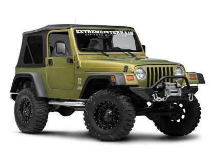 RedRock 3-Inch Round Side Step Bars; Stainless Steel (87-06 Jeep Wrangler YJ & TJ, Excluding Unlimited)