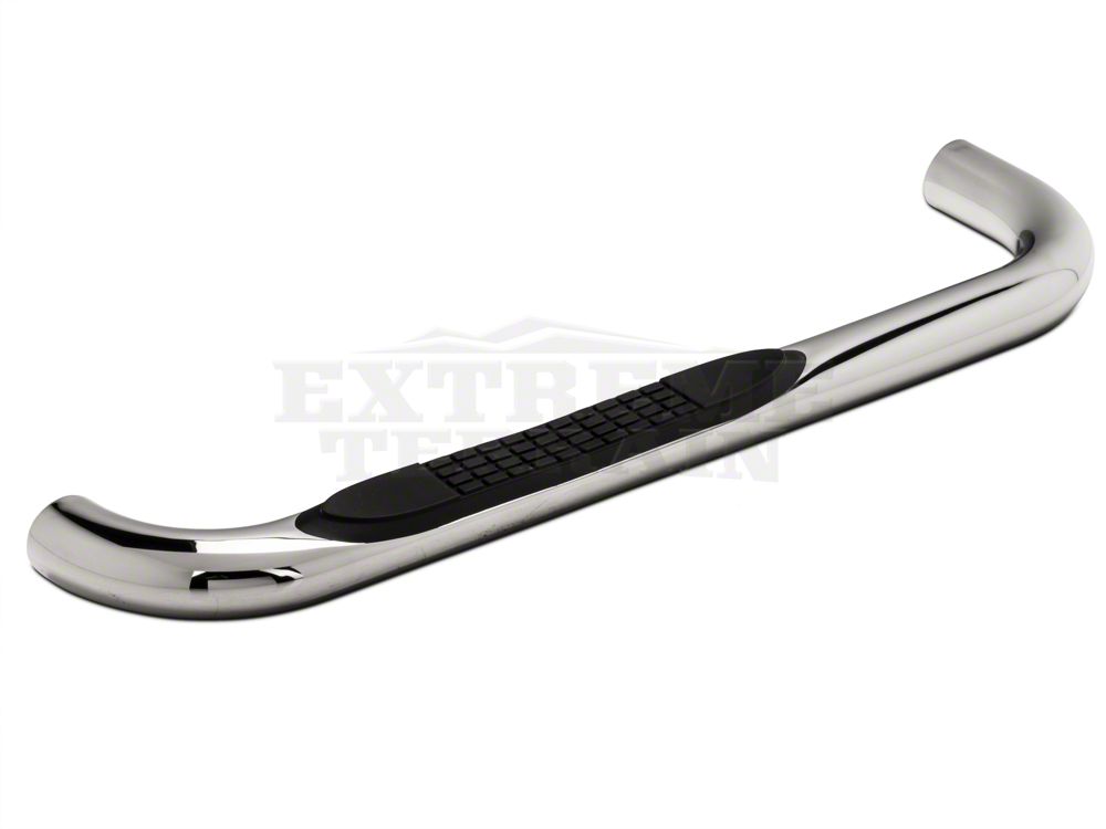 RedRock 3-Inch Round Side Step Bars; Stainless Steel (87-06 Jeep Wrangler YJ & TJ, Excluding Unlimited)