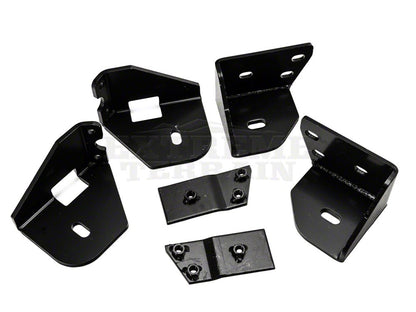RedRock 3-Inch Side Step Bars; Textured Black (04-06 Jeep Wrangler TJ Unlimited)