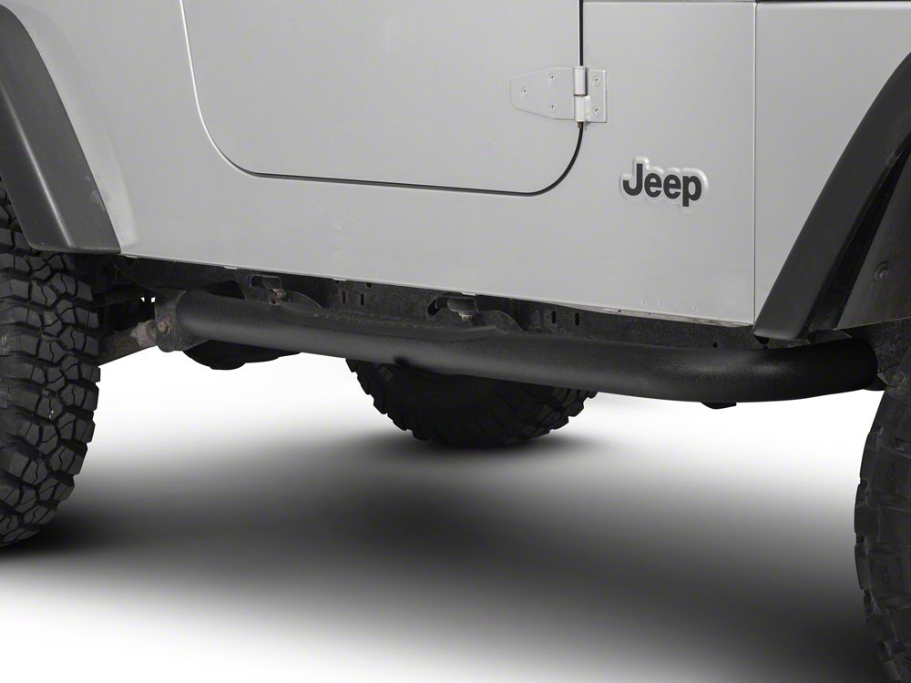 RedRock 3-Inch Side Step Bars; Textured Black (04-06 Jeep Wrangler TJ Unlimited)
