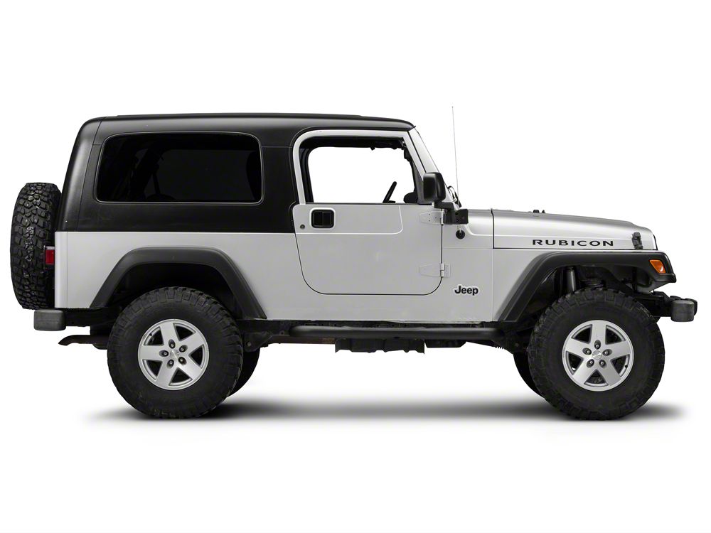 RedRock 3-Inch Side Step Bars; Textured Black (04-06 Jeep Wrangler TJ Unlimited)