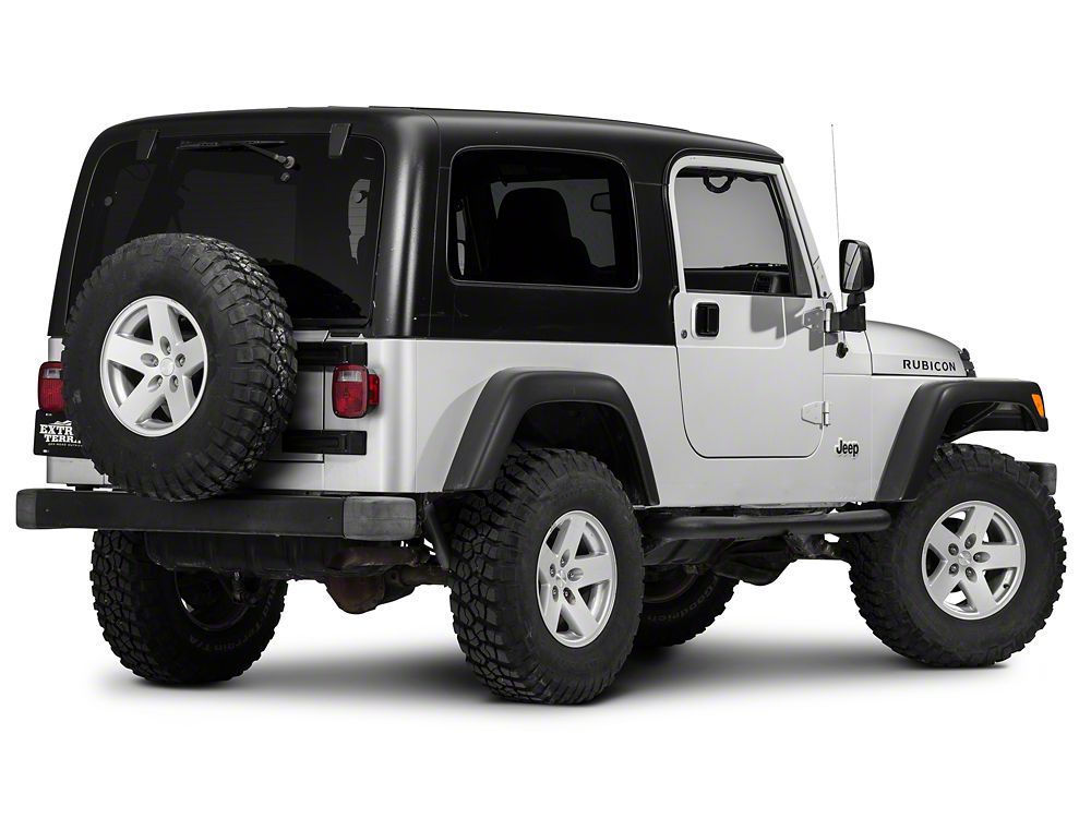 RedRock 3-Inch Side Step Bars; Textured Black (04-06 Jeep Wrangler TJ Unlimited)