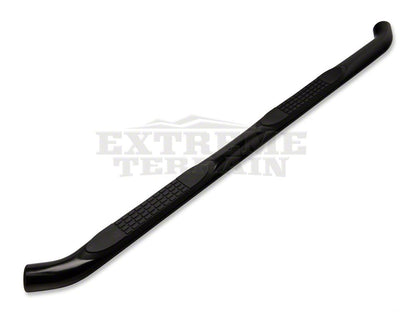 RedRock 3-Inch Round Curved Side Step Bars; Semi-Gloss Black (07-18 Jeep Wrangler JK 4-Door)